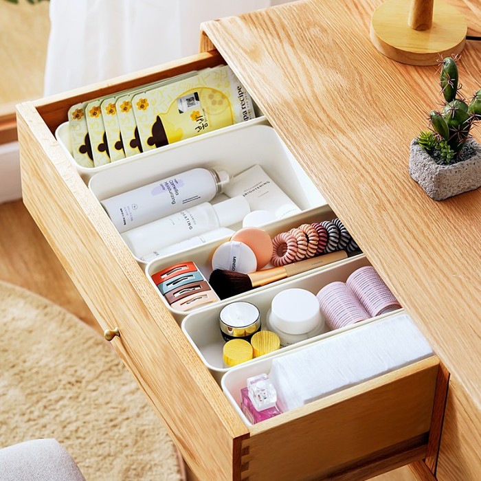 frosted drawer organizer