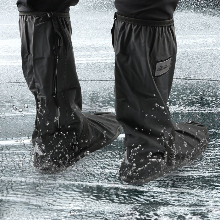 Folded waterproof shoe covers