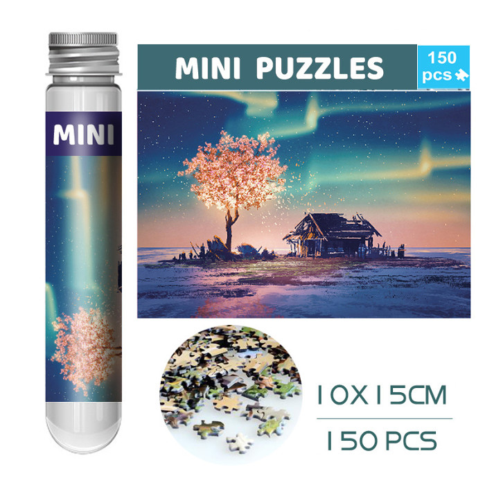 150/234 Pieces Mini Test Tube Puzzle Oil Painting Jigsaw Decompress Educational Toy for Adult Children Creative Puzzle Game Gift