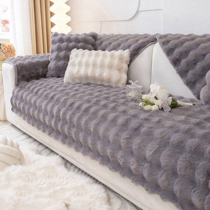 Plush sofa cushion