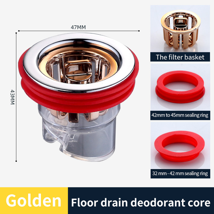 Anti-odor floor drain core