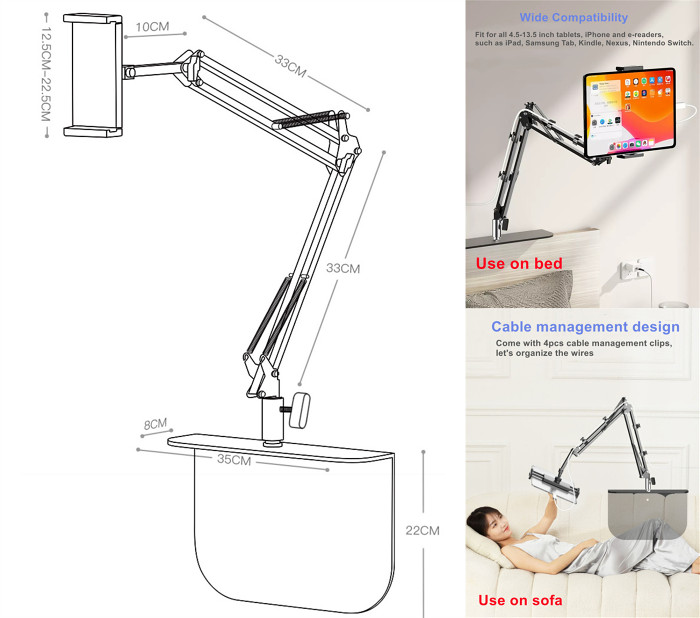 Bedside lazy sofa phone holder