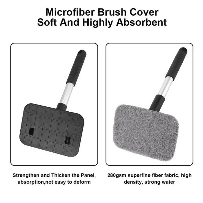 Car retractable cleaning brush