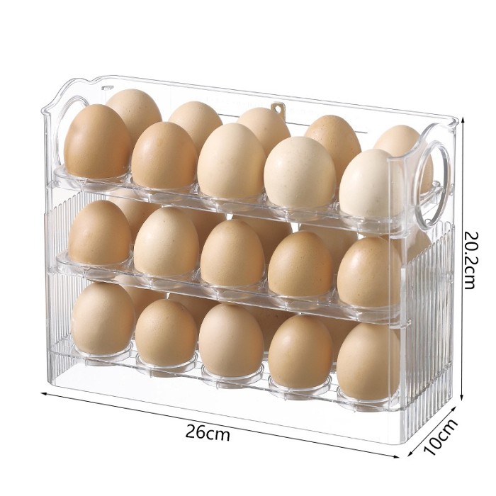 Flip-top egg storage rack