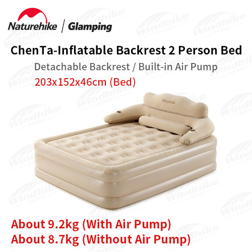Folding inflatable bed
