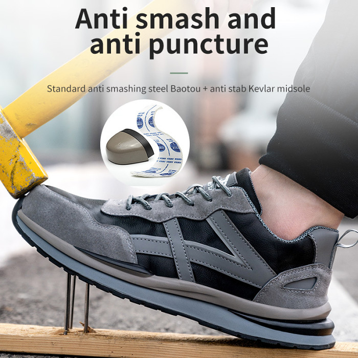Breathable safety shoes