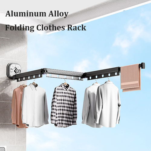 Hidden folding drying rack