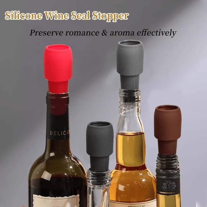 Silicone wine stopper sealer