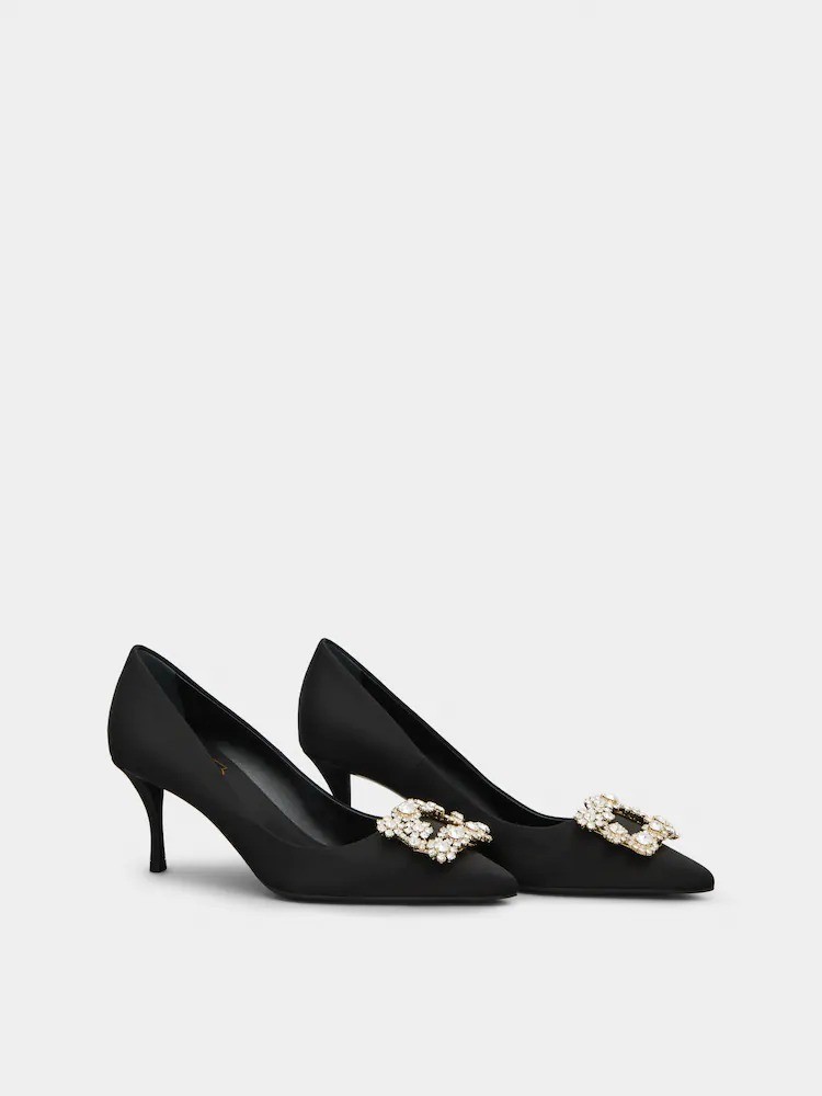 roger vivier flower strass flats