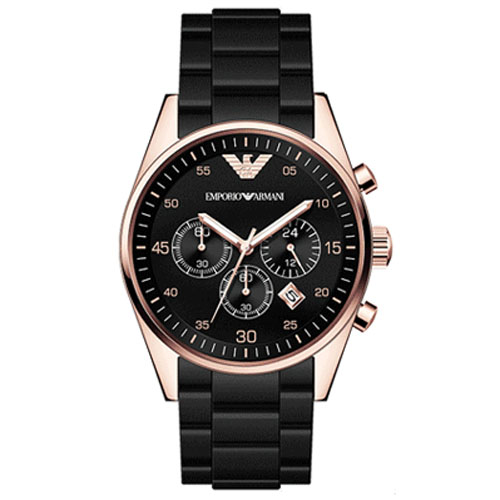armani chronograph black