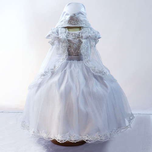 OEM/ODM High Quality White Ball Gown Beading Hard Net Communion Dresses Factory