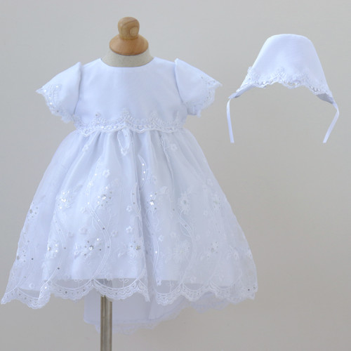 High Quality White Ball Gown Hard Net Communion Dresses for Baby
