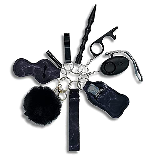 Self defense keychain for women, With Safe Sound Personal Alarm, Self-Defence Key Chain Anti-Wolf Defense Keychain