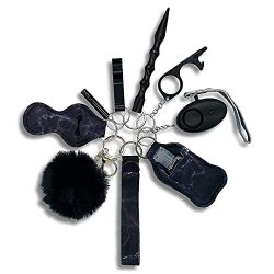 Self defense keychain for women, With Safe Sound Personal Alarm, Self-Defence Key Chain Anti-Wolf Defense Keychain