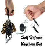 Self defense keychain for women, With Safe Sound Personal Alarm, Self-Defence Key Chain Anti-Wolf Defense Keychain