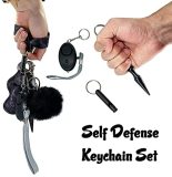 Self defense keychain for women, With Safe Sound Personal Alarm, Self-Defence Key Chain Anti-Wolf Defense Keychain