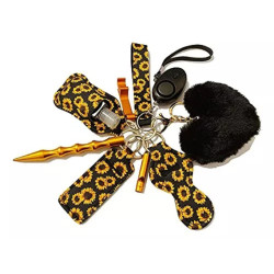 Self Defense Keychain Set Women Anti Wolf Safety Wristlet Keychain Accessories