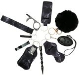 Tanngronie Safety Keychain Set for Women Personal Alarm Wristlet Window Breaker Lip Balm Holder Keychain