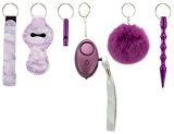 Tanngronie Safety Keychain Set for Women Personal Alarm Wristlet Window Breaker Lip Balm Holder Keychain
