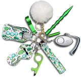 Self defense keychain for women, With Safe Sound Personal Alarm, Self-Defence Key Chain Anti-Wolf Defense Keychain