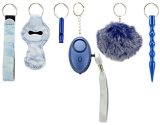 Tanngronie Safety Keychain Set for Women Personal Alarm Wristlet Window Breaker Lip Balm Holder Keychain
