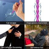 Keychain Set for Woman with Personal Safety Alarm, Kubaton Window Breaker Tool, Pom Pom and Lip Balm Lanyard Wirstlet
