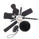 Keychain Set for Woman with Personal Safety Alarm, Kubaton Window Breaker Tool, Pom Pom and Lip Balm Lanyard Wirstlet