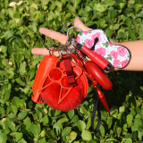 2021 new lip gloss self-defense gift Clear Shiny lipgloss high-decibel alarm with mirror plush ball with mini cat suit