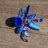 2021 new lip gloss self-defense gift Clear Shiny lipgloss high-decibel alarm with mirror plush ball with mini cat suit