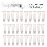 Empty Lip Gloss Tubes with Syringe Clear Soft Lip Gloss Container Refillable Lipgloss Tubes for DIY Cosmetic Makeup