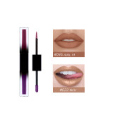 Wholesale OEM ODM Support Custom Logo Dual Headed 2 In 1 Matte Pearl Non Stick Cup Liquid Lip Gloss