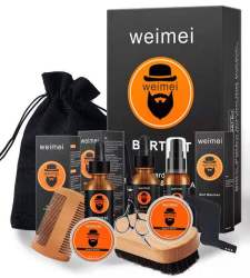 Drivworld 2021 men's skin care products beard 9-piece beard set box nourishing moisturizing beard set box oem or Drop shipping