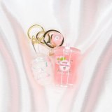 New Peach Moisturizing Lipgloss Fruit Scent Moisturizing Women's Keychain Lip Gloss Vegan Glitter Lip Gloss Set Vendor