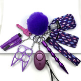2022 Women Alarm Personal Keychain Set Self Defense Alarm Keychain Security Self Protection Security Alarm Key Ring For Girls
