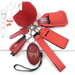 2022 Women Alarm Personal Keychain Set Self Defense Alarm Keychain Security Self Protection Security Alarm Key Ring for Girls
