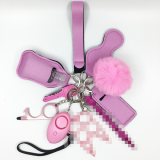 2021 Women Alarm Personal Keychain Set Self Defense Alarm Keychain Security Self Protection Security Alarm Key Ring For Girls