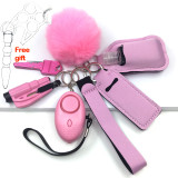 2022 Women Alarm Personal Keychain Set Self Defense Alarm Keychain Security Self Protection Security Alarm Key Ring for Girls