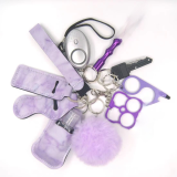 Women Alarm Personal Keychain Set Self Defense Self Protection Security KEYCHAIN FOR KEY Keychains women KEYCHAIN FOR CAR KEY