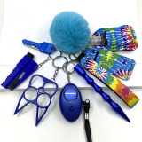 2022 Women Alarm Personal Keychain Set Self Defense Alarm Keychain Security Self Protection Security Alarm Key Ring For Girls