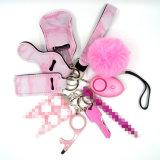 Women Alarm Personal Keychain Set Self Defense Self Protection Security KEYCHAIN FOR KEY Keychains women KEYCHAIN FOR CAR KEY