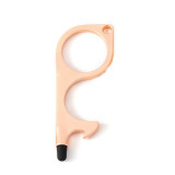 Safety Keychain Door Opener Without Touch Key Anti-bacterial Elevator Button Door Multi-function Bottle Opener Non-contact