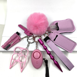 Women Personal Defence Key Chain Set Armas Scream Loud Defense Alarm Self Defense Keychain Ring Keychain For Mother's Day Gift
