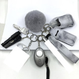 9pcs chain for self defense keychain Personal Security Alarm Cute Mini Multi-function Keychain Girl Self-defense Wolf Guard Set