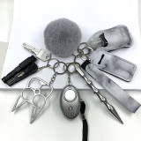 2022 Women Alarm Personal Keychain Set Self Defense Alarm Keychain Security Self Protection Security Alarm Key Ring For Girls