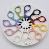 women Self Defense Keychain Safety Key Chain Key Door Touchless Keys Keychain No Touch Door Opener With Stylus