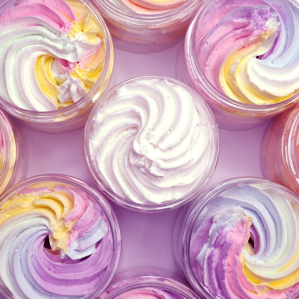 4 oz  Shimmering Body Butta Pound Cake Body Cream Organic Whipped Body Butter with a Nice Container & Your Logo