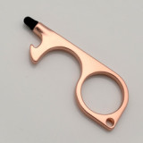 women Self Defense Keychain Safety Key Chain Key Door Touchless Keys Keychain No Touch Door Opener With Stylus