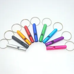 Lifeguard Whistle Anti-wolf Alarm Whistle Self Defense Whistle Keychain for Girls Cheap Custom Aluminum Alloy Custom Logo Metal