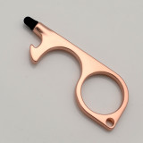 women Self Defense Keychain Safety Key Chain Key Door Touchless Keys Keychain No Touch Door Opener With Stylus