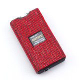 New women's anti -body multi -function flashlight keychain USB charging fashion inlaid tactical flashlight